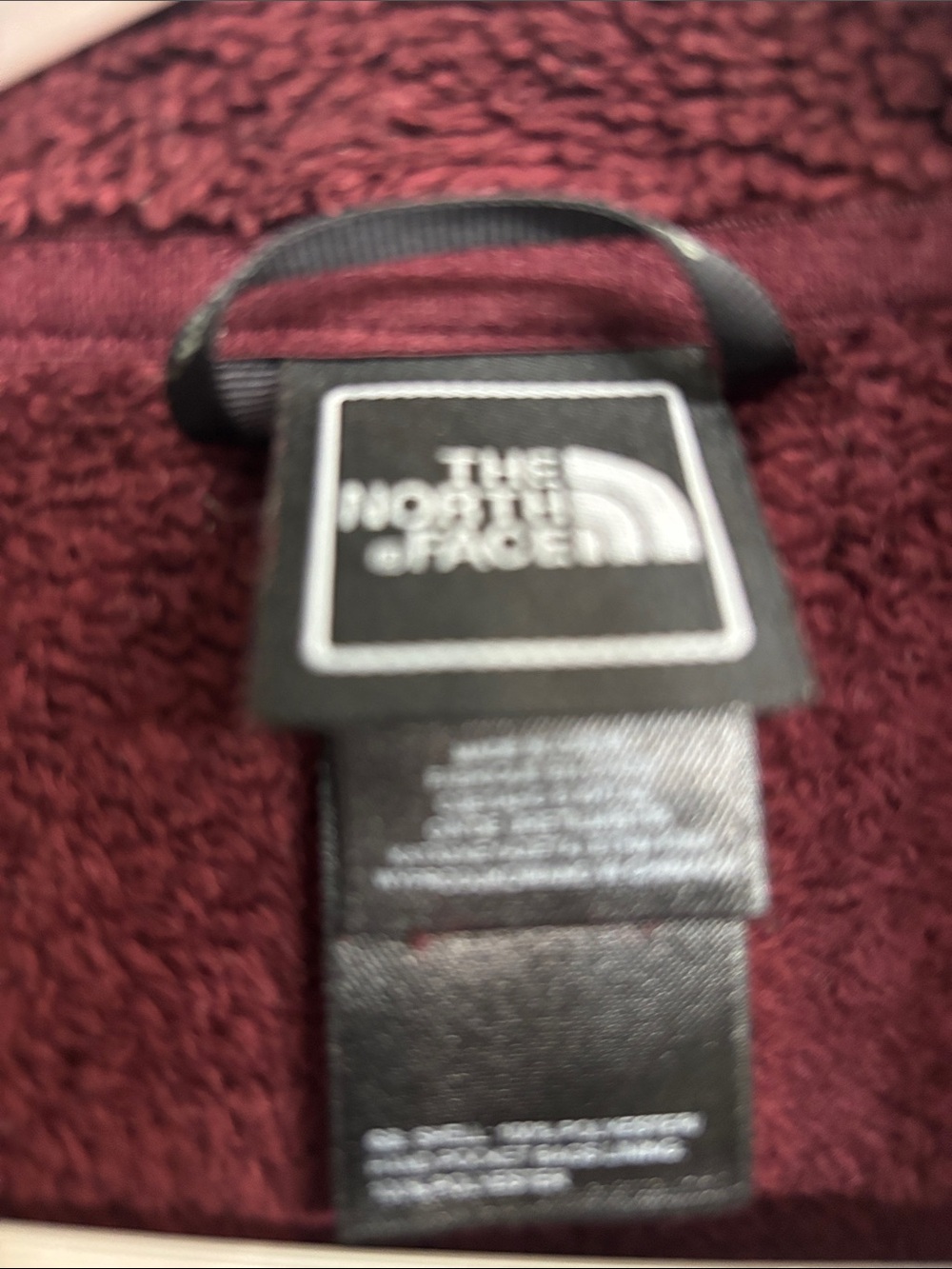 The North Face Women’s Teddy Fleece Jacket | Maroon Sherpa Fleece | Size M - Picture 2 of 5